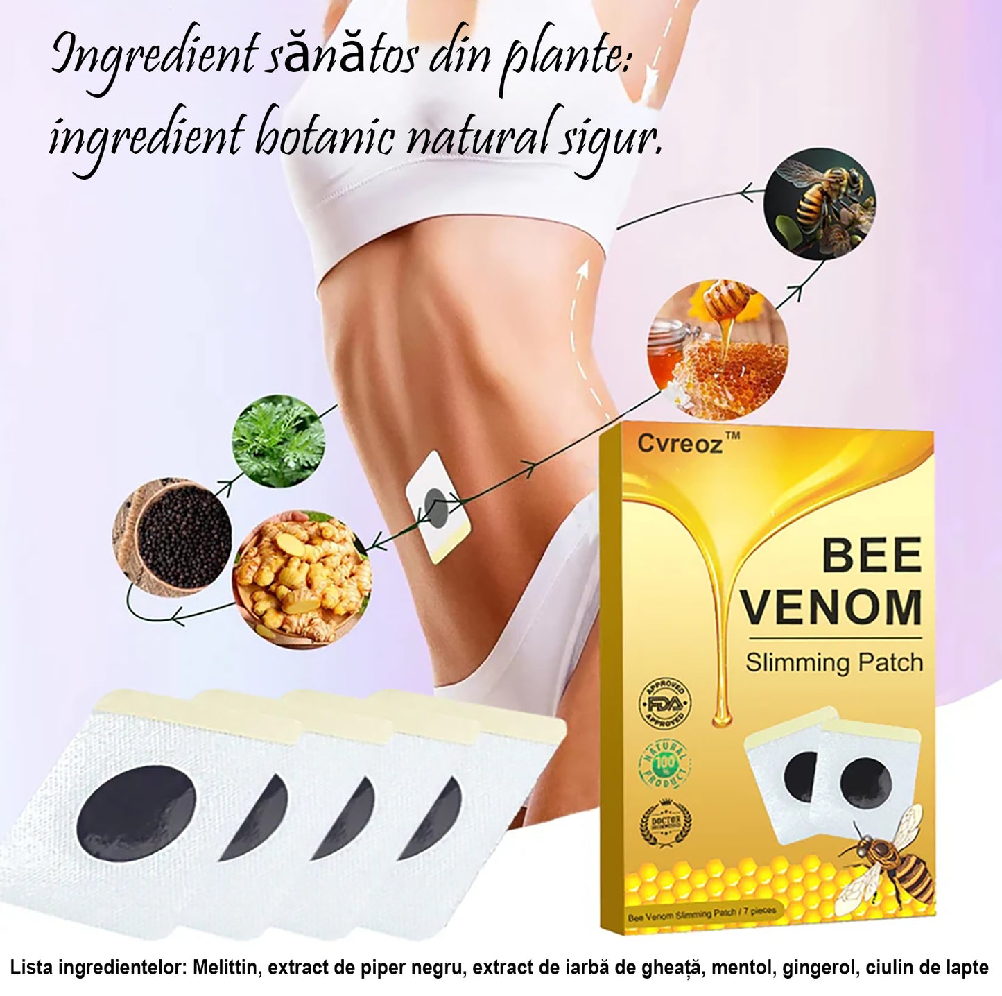 🐝🐝Cvreoz™ 𝐁𝐞𝐞 𝐕𝐞𝐧𝐨𝐦 𝐒𝐥𝐢𝐦𝐦𝐢𝐧𝐠 𝐏𝐚𝐭𝐜𝐡⭐(𝐟𝐨𝐫 𝐚𝐥𝐥 𝐥𝐲𝐦𝐩𝐡𝐚𝐭𝐢𝐜 𝐩𝐫𝐨𝐛𝐥𝐞𝐦𝐬 𝐚𝐧𝐝 𝐨𝐛𝐞𝐬𝐢𝐭𝐲)